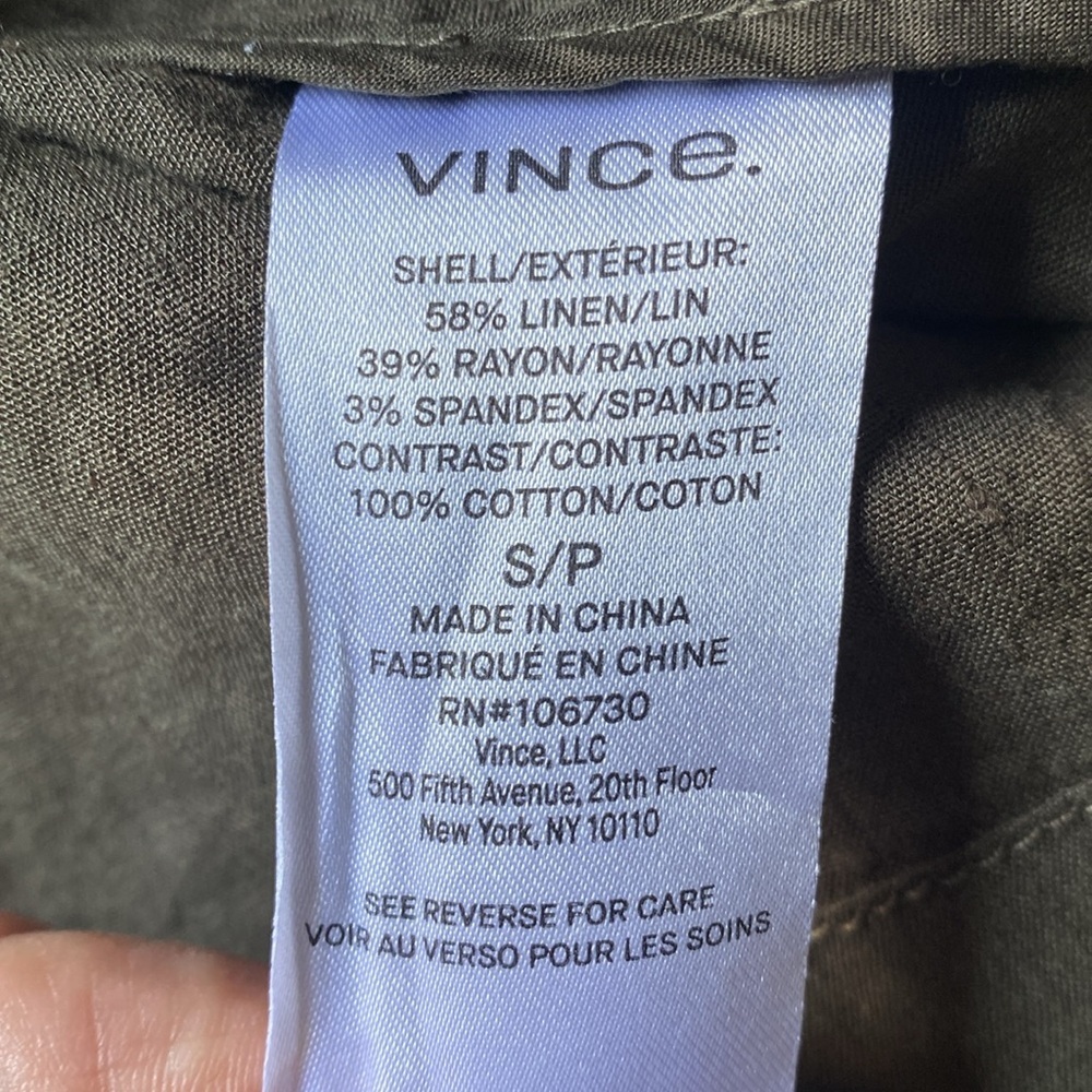 Vince‎ Stretch Linen Blend Utility Jacket - Picture 4 of 5